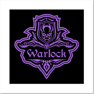 D&D Warlock 1 Color Emblem Posters and Art